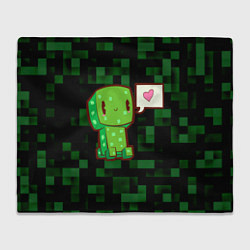 Плед флисовый Minecraft Creeper, цвет: 3D-велсофт