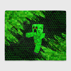 Плед флисовый MINECRAFT CREEPER, цвет: 3D-велсофт