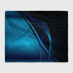 Плед флисовый ABSTRACT BLUE, цвет: 3D-велсофт
