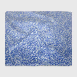 Плед флисовый Волны на голубом фоне, цвет: 3D-велсофт