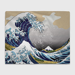 Плед флисовый The great wave off kanagawa, цвет: 3D-велсофт