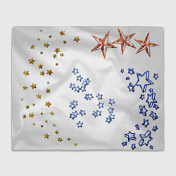 Плед флисовый Звёзды, цвет: 3D-велсофт