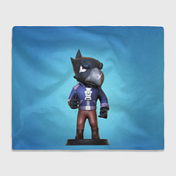 Плед флисовый Brawl Stars Crow, цвет: 3D-велсофт