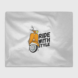 Плед флисовый RIDE WITH STYLE Z, цвет: 3D-велсофт