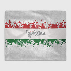 Плед флисовый Таджикистан, цвет: 3D-велсофт