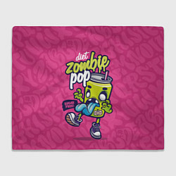 Плед флисовый Зомби диета граффити, цвет: 3D-велсофт