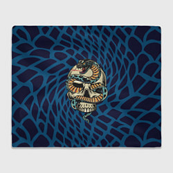 Плед флисовый Snake&Skull, цвет: 3D-велсофт