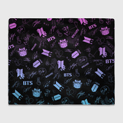 Плед флисовый BTS, цвет: 3D-велсофт