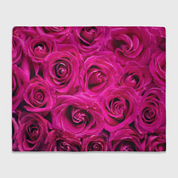 Плед флисовый Розы, цвет: 3D-велсофт