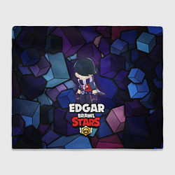 Плед флисовый BRAWL STARS EDGAR, цвет: 3D-велсофт