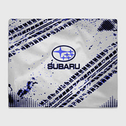 Плед флисовый SUBARU, цвет: 3D-велсофт