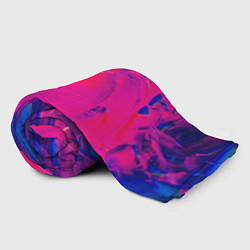 Плед флисовый Фон Pink and blue, цвет: 3D-велсофт — фото 2