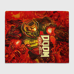 Плед флисовый DOOM Eternal, цвет: 3D-велсофт