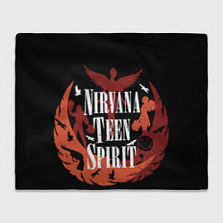 Плед флисовый NIRVANA TEEN SPIRIT, цвет: 3D-велсофт