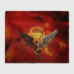 Плед флисовый Ангел и демон, цвет: 3D-велсофт