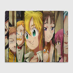 Плед флисовый ГЕРОИ АНИМЕ 7 СМЕРТНЫХ ГРЕХОВ SEVEN DEADLY SINS, цвет: 3D-велсофт