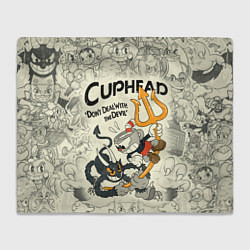 Плед флисовый Cuphead and Devil, цвет: 3D-велсофт