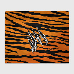 Плед флисовый След от когтей тигра, цвет: 3D-велсофт