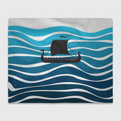 Плед флисовый Корабль, цвет: 3D-велсофт