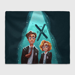 Плед флисовый Fox Mulder and Dana Scully, цвет: 3D-велсофт