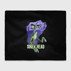 Плед флисовый СИРЕНОГОЛОВЫЙ SIREN HEAD, цвет: 3D-велсофт