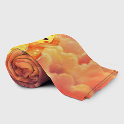Плед флисовый Пикачу на облачках, цвет: 3D-велсофт — фото 2