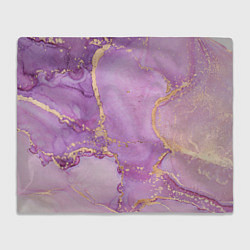Плед флисовый Сиреневые разводы краски, цвет: 3D-велсофт