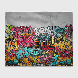 Плед флисовый Graffiti on the wall, цвет: 3D-велсофт