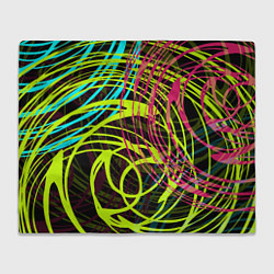 Плед флисовый Разноцветные спирали, цвет: 3D-велсофт