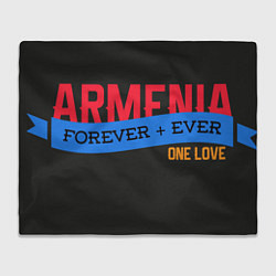Плед флисовый Armenia one love, цвет: 3D-велсофт