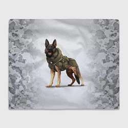 Плед флисовый Служебная собака К9 K9, цвет: 3D-велсофт