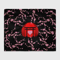 Плед флисовый Сакура Япония Japan Z, цвет: 3D-велсофт
