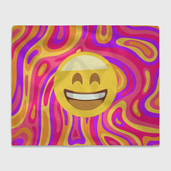 Плед флисовый Абстракция позитив Красочный и яркий принт, цвет: 3D-велсофт