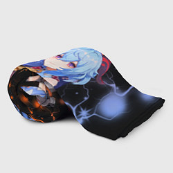 Плед флисовый Тарталья и Гань Юй, Genshin Impact, цвет: 3D-велсофт — фото 2