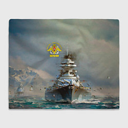 Плед флисовый ВМФ Военно-Морской Флот, цвет: 3D-велсофт