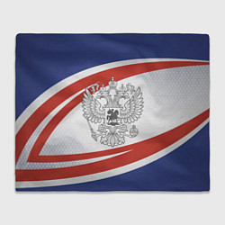 Плед флисовый Герб России, цвет: 3D-велсофт