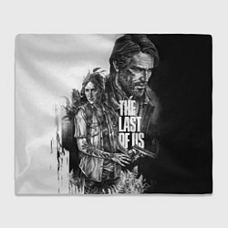 Плед флисовый THE LAST OF US ЧЁРНО БЕЛЫЙ, цвет: 3D-велсофт