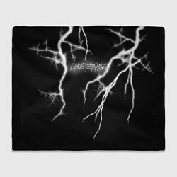 Плед флисовый GHOSTEMANE Lightning Гостмейн Молния Надпись, цвет: 3D-велсофт