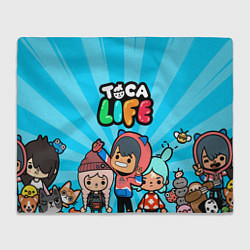 Плед флисовый Toca Life: Friends, цвет: 3D-велсофт