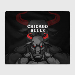 Плед флисовый CHICAGO BULLS ЯРОСТНЫЙ БЫК, цвет: 3D-велсофт