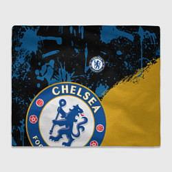 Плед флисовый ЧЕЛСИ CHELSEA GOLDEN LOGO, цвет: 3D-велсофт