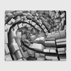 Плед флисовый Геометрическая объёмная абстракция, цвет: 3D-велсофт