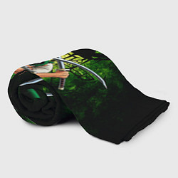 Плед флисовый Зоро Ророноа с катанами Ван пис, цвет: 3D-велсофт — фото 2