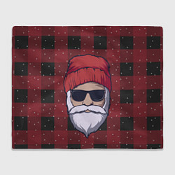 Плед флисовый SANTA HIPSTER САНТА ХИПСТЕР, цвет: 3D-велсофт