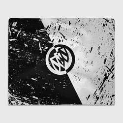 Плед флисовый Buick Black and White Grunge, цвет: 3D-велсофт
