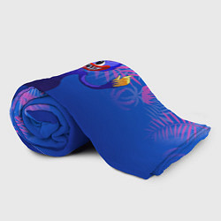 Плед флисовый Poppy Playtime Тропические листья, цвет: 3D-велсофт — фото 2