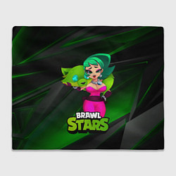 Плед флисовый LOLA BRAWLSTARS dark green, цвет: 3D-велсофт