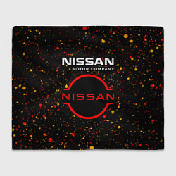 Плед флисовый NISSAN - Брызги, цвет: 3D-велсофт
