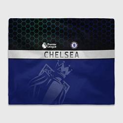 Плед флисовый FC Chelsea London ФК Челси Лонон, цвет: 3D-велсофт