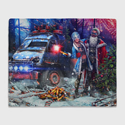 Плед флисовый АПОКАЛИПТИЧЕСКИЙ НОВЫЙ ГОД ПО РУССКИ 2022, цвет: 3D-велсофт